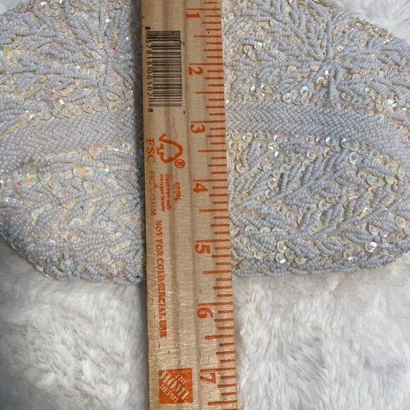 Gorgeous vntg Emson Marca white beaded cocktail - Picture 5 of 12